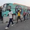 Gigantesque simulation de transport de supporters au Qatar à trois mois de la Coupe du monde